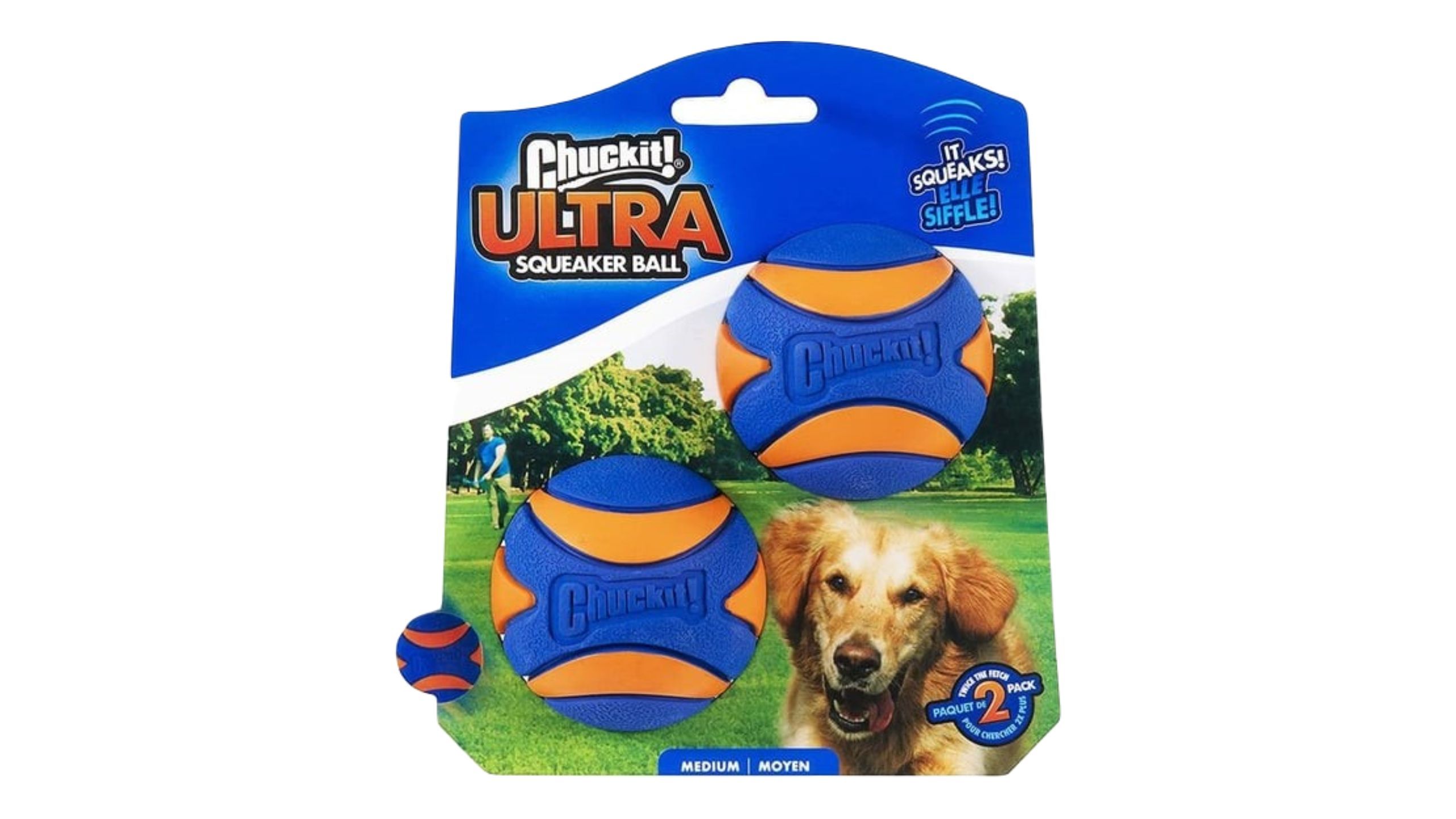 CHUCKİT! ULTRA SQUEAKER 2 Lİ SESLİ KÖPEK OYUN TOPU (ORTA BOY)