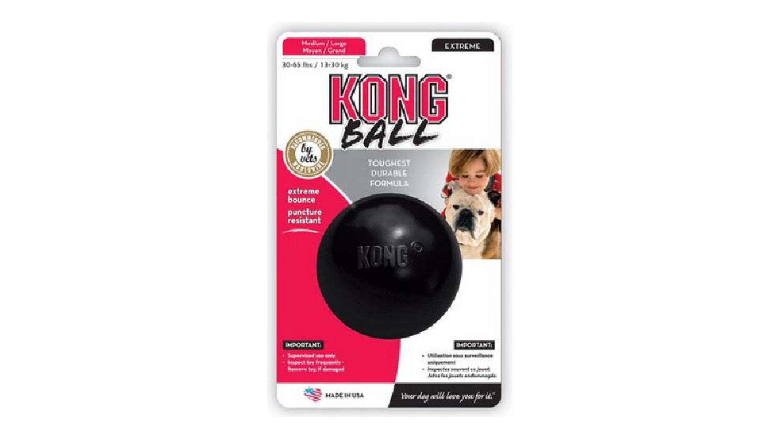 KONG EXTREMEKÖPEKLER İÇİNTOP ŞEKLİNDEÇOK AMAÇLIISIRMAOYUNCAĞI ULTRASERT M/L