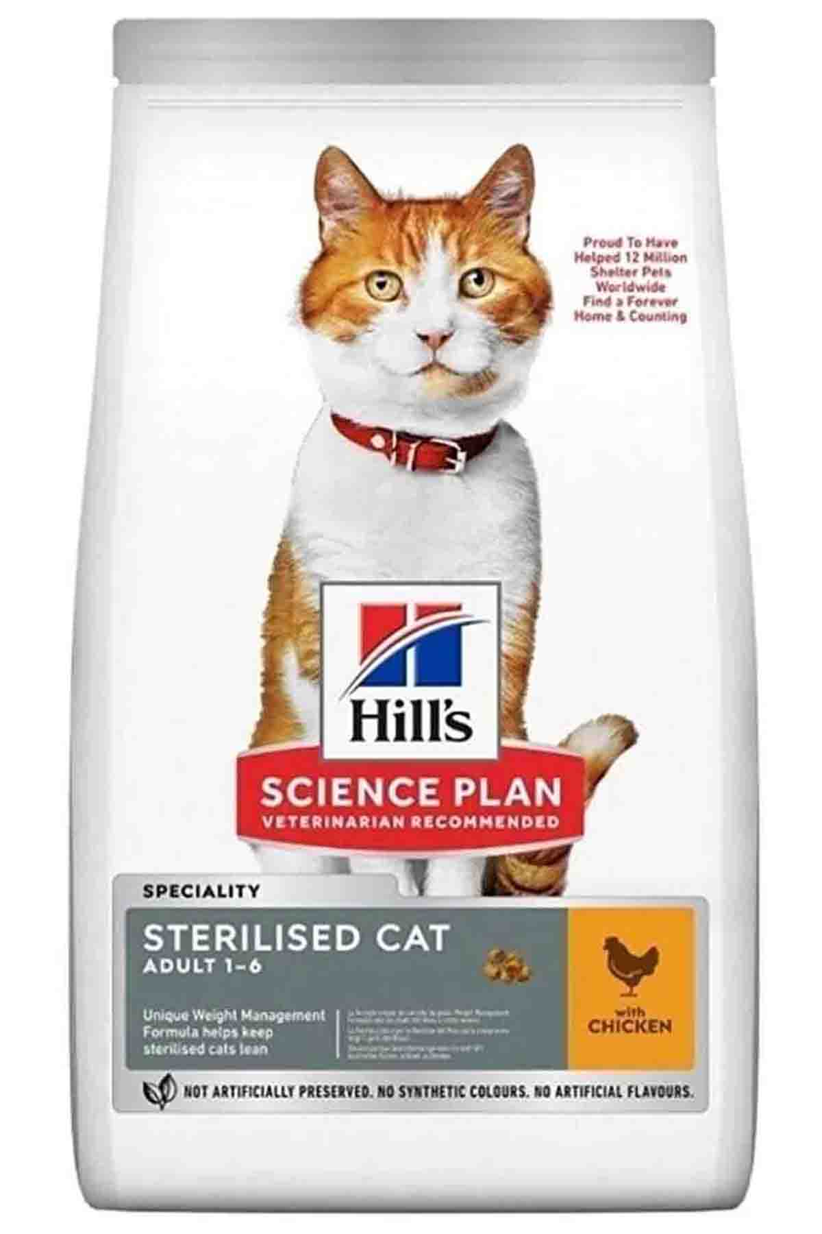HİLL S SCIENCE PLAN TAVUKLU KISIRLAŞTIRILMIŞ KEDİ MAMASI 8KG+2KG