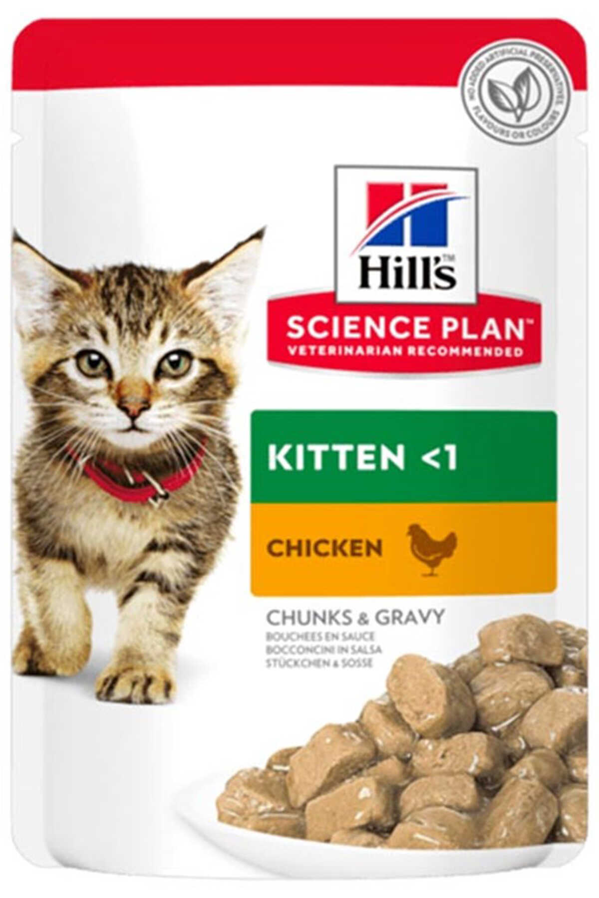 HİLL S SP TAVUKLU YAVRU KEDİ POUCH 85G