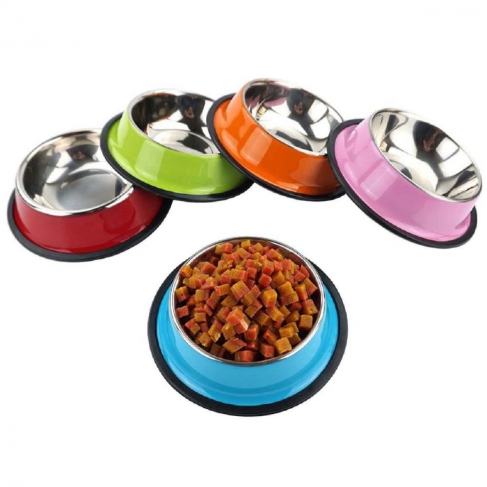 PET-Q 8 OZ RENKLİ ÇELİK MAMA KABI(16 CM)