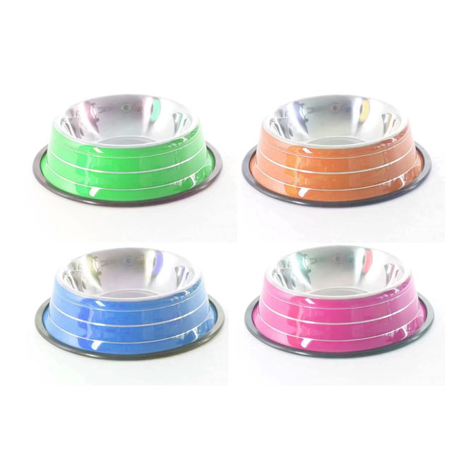 PET-Q 24 OZ RENKLİ ÇELİK MAMA KABI(22 CM)