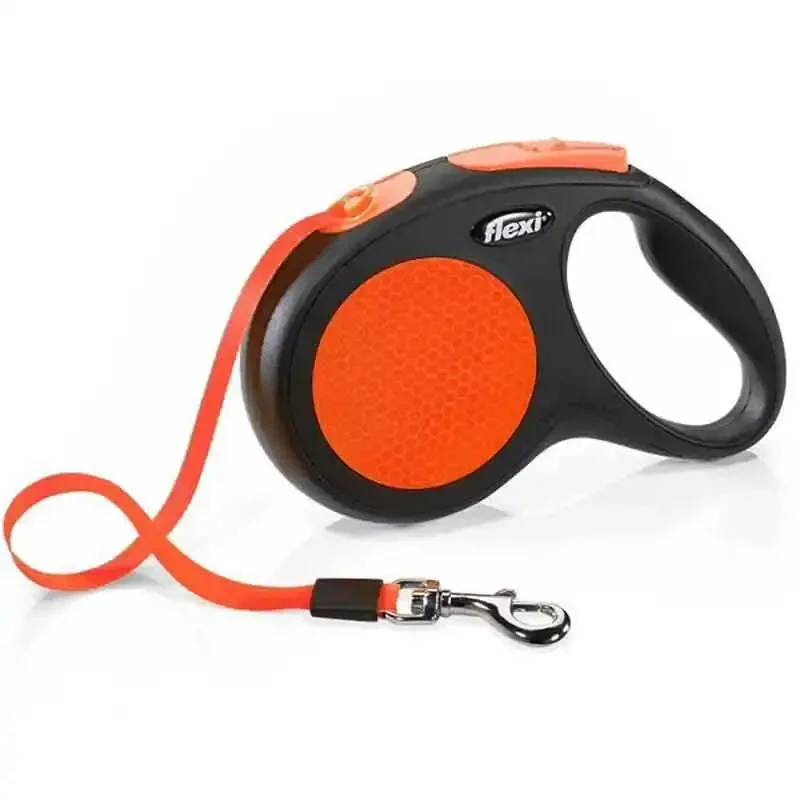 FLEXİ NEON TURUNCU OTOMATİK ŞERİT TASMA MEDİUM 5 MT 25 KG