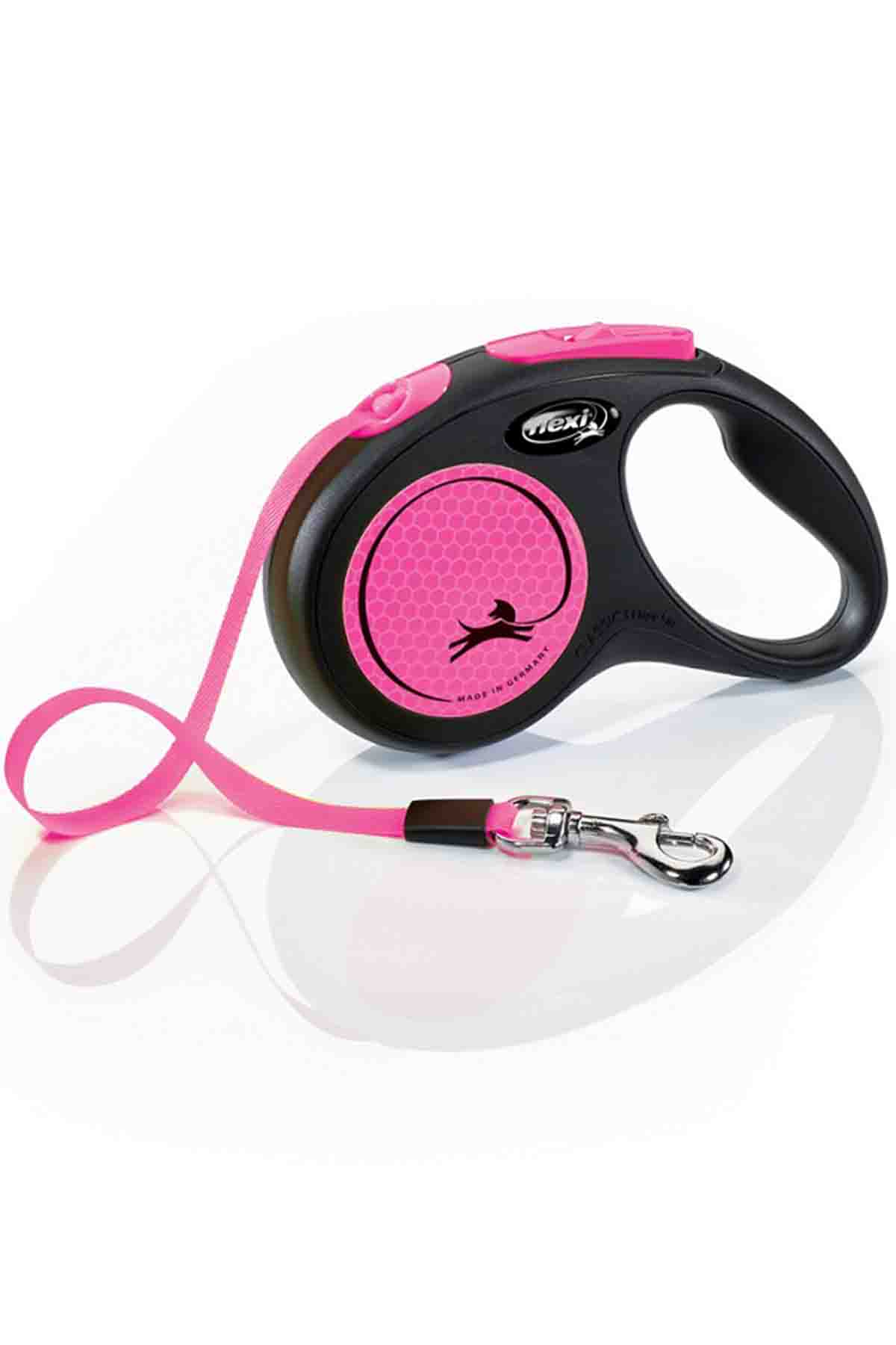 FLEXİ NEW NEON S BEDEN PEMBE 5MT ŞERİT TASMA