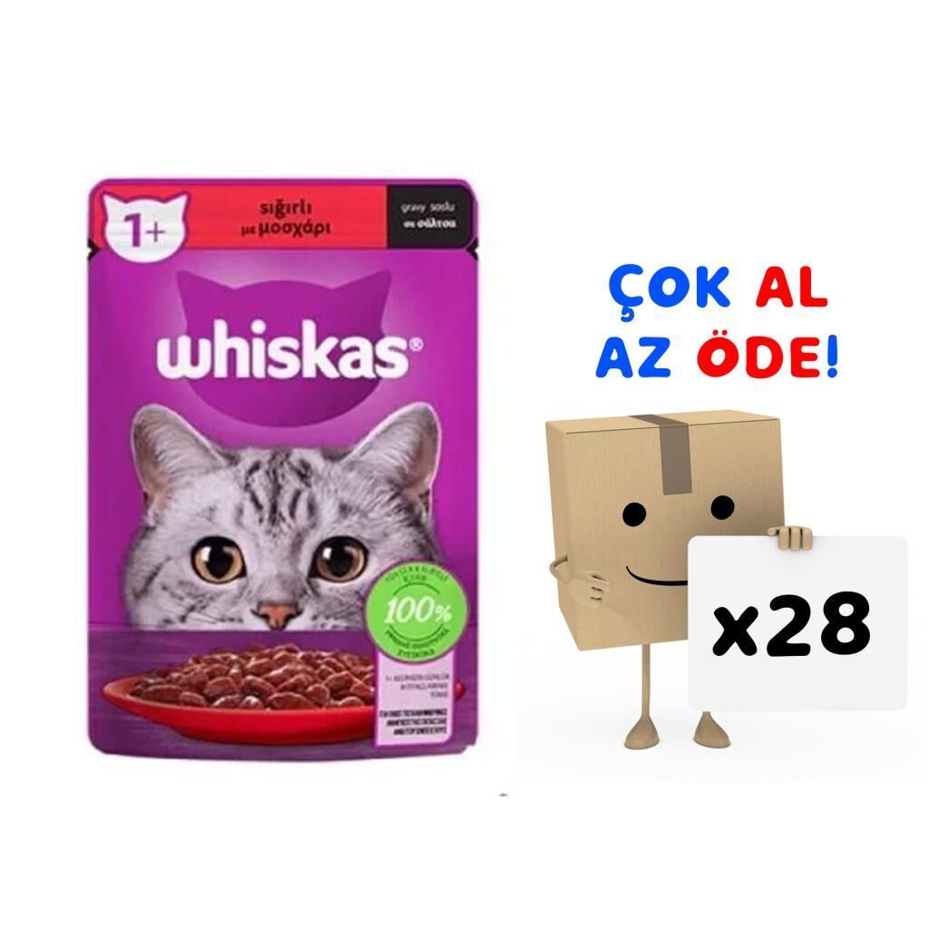 SHEBA POUCH SOS İÇİNDE PARÇA SIĞIR ETLİ YETİŞKİN KEDİ KONSERVESİ 85GR