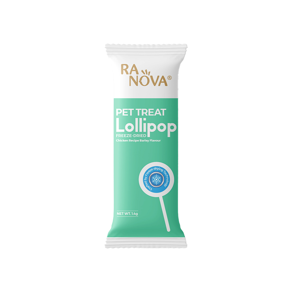 RANOVA TAVUK ETLİ VE ARPA OTLU MALT İÇERİKLİ KURUTULMUŞ LOLİPOP KEDİ ÖDÜL MAMASI (1,4 G)