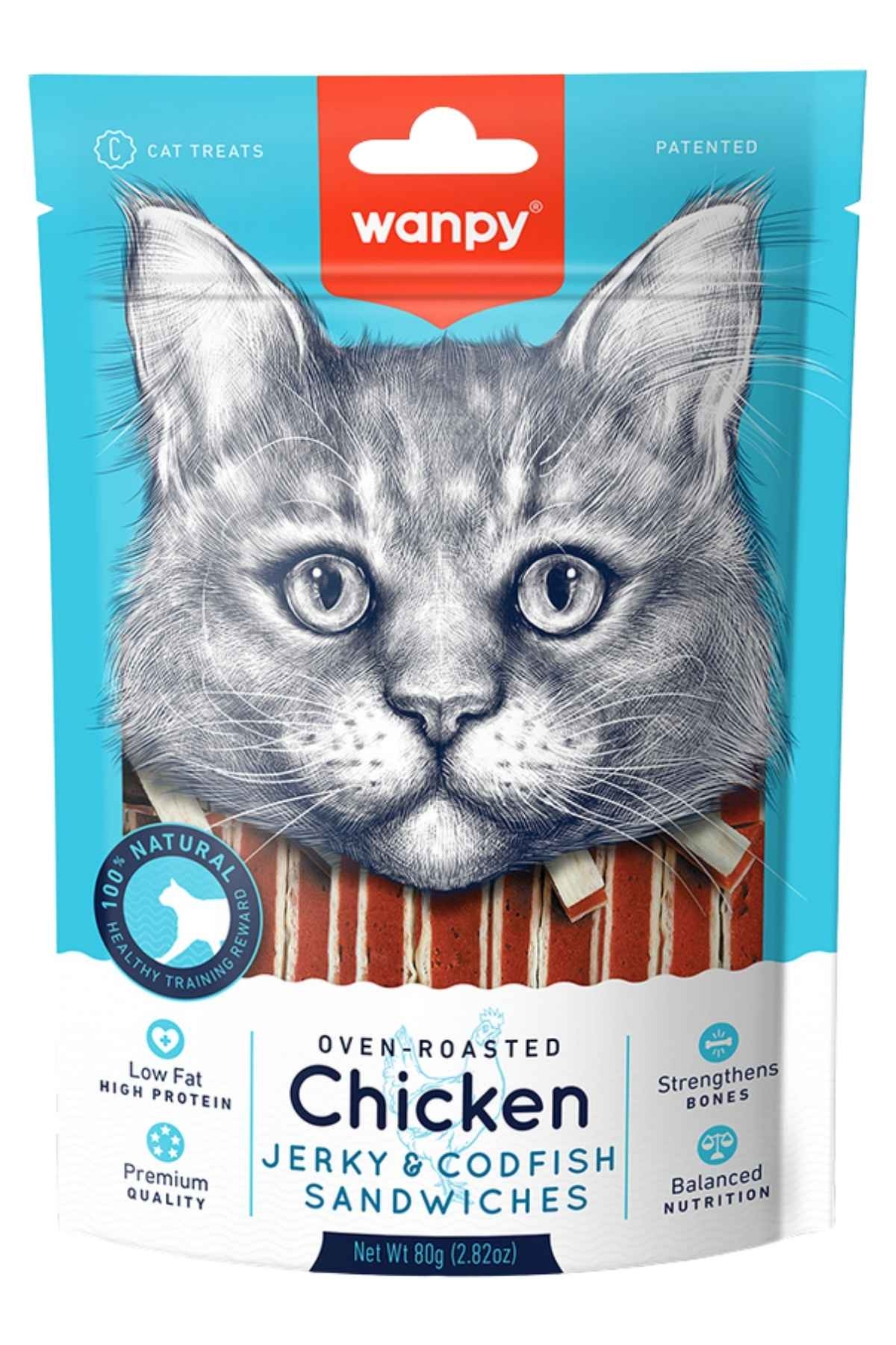 WANPY TAVUKLU&MORİNA BALIKLI KEDİ ÖDÜLÜ 80G