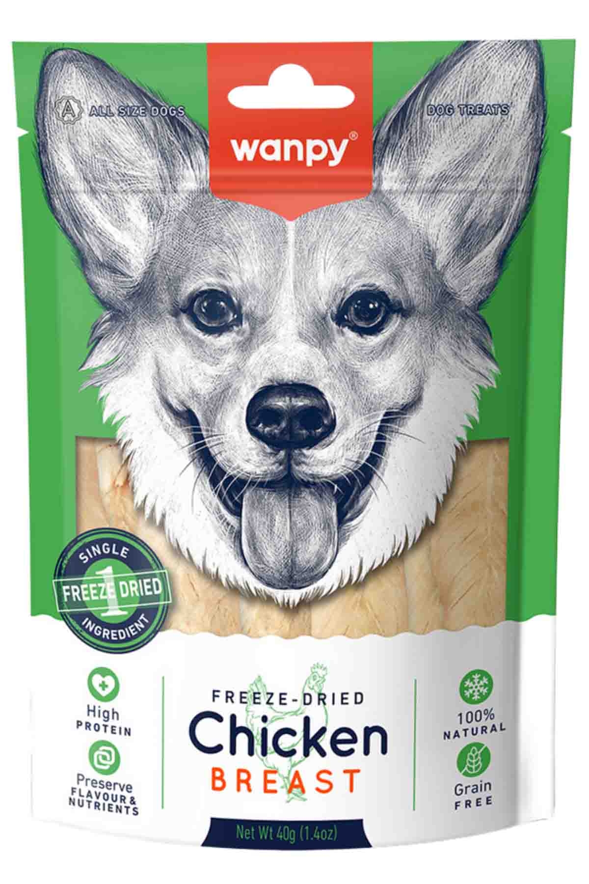 WANPY KÖPEK DONDURULARAK KURUTULMUŞ TAVUK GÖĞÜS 40G