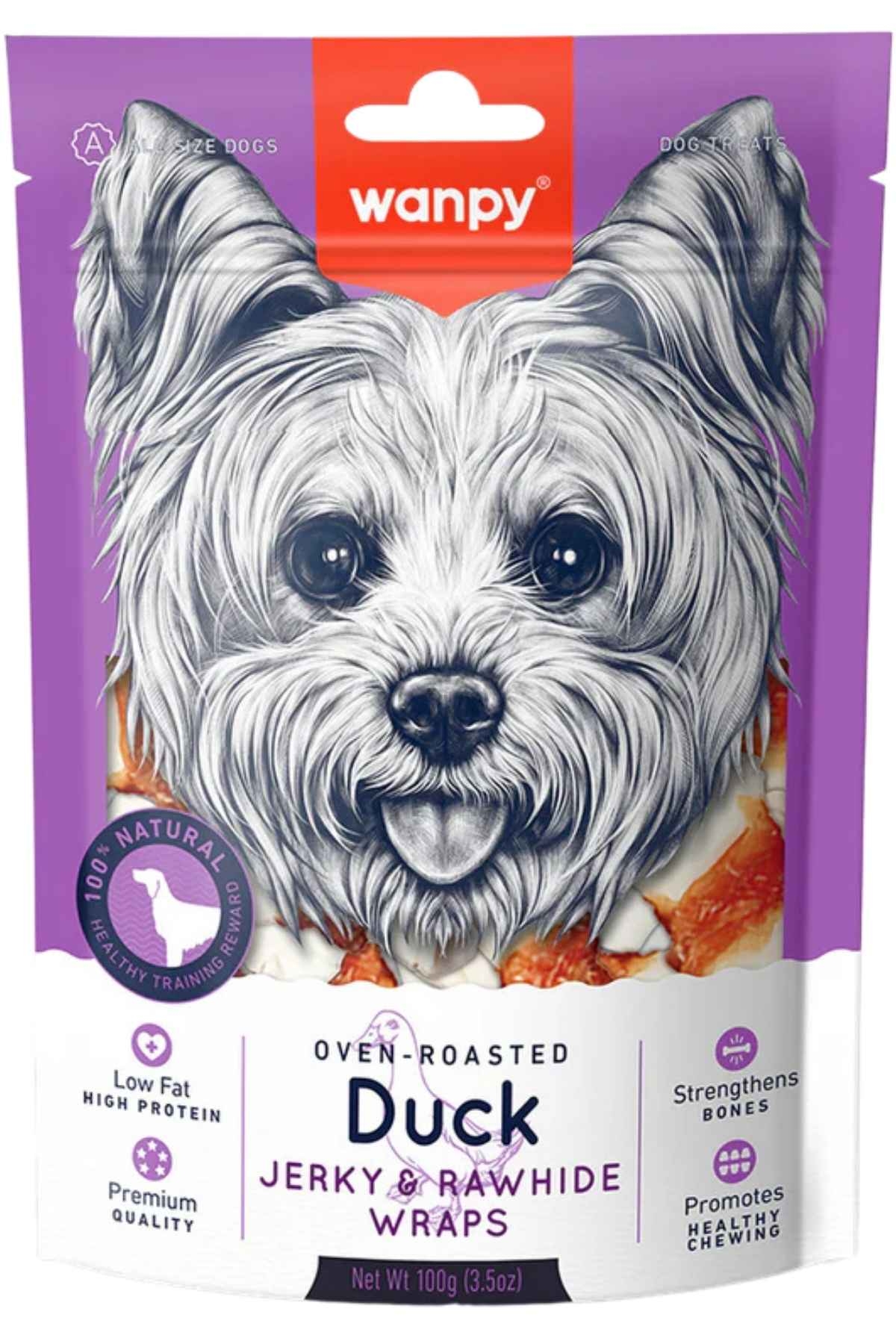 WANPY DERİÜZERİNE ÖRDEK SARILI 100 GR KÖPEK ÖDÜLÜ