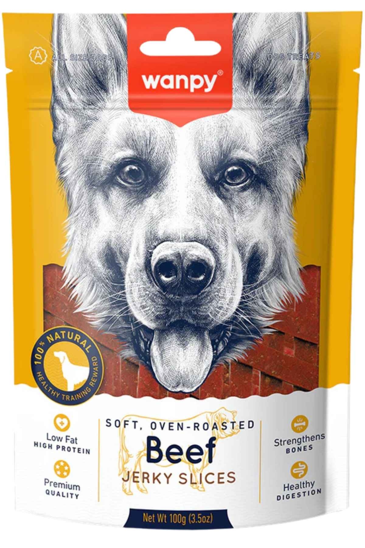 WANPY YUMUŞAK SIĞIR ETLİ ŞERİTLER KÖPEK ÖDÜLÜ 100GR