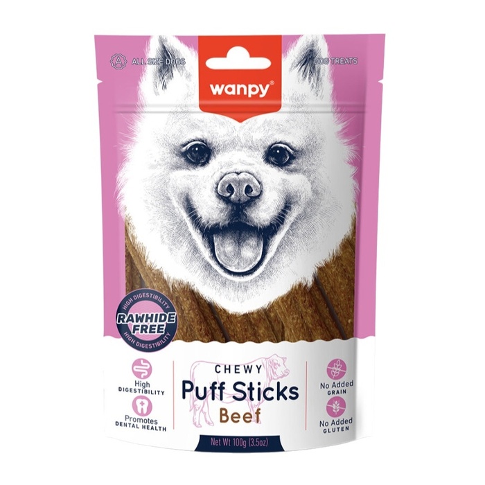 WANPY TAHILSIZ SIĞIR ETLİ KÖPEK ÇİĞNEME ÖDÜLÜ 100G