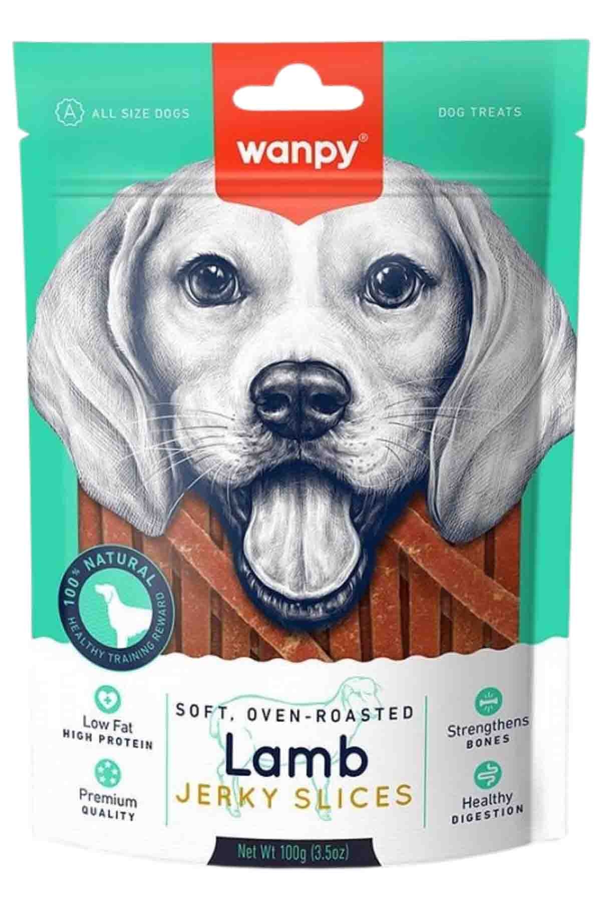 WANPY YUMUŞAK KUZU ETİ DİLİMLERİ 100G KÖPEK ÖDÜLÜ