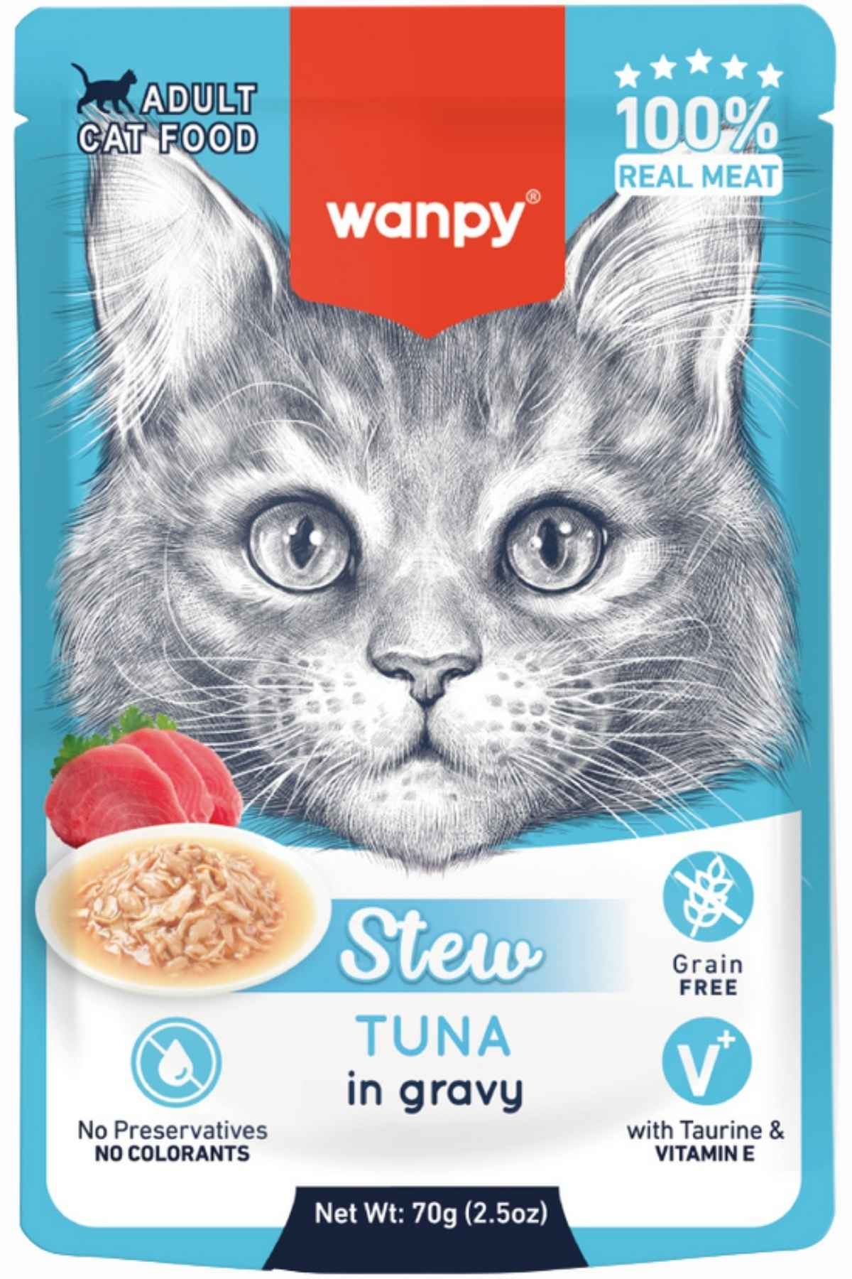WANPY 70G POUCH TON BALIKLI YAŞ KEDİ MAMASI
