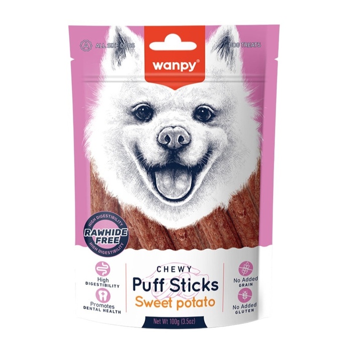 WANPY TAHILSIZ TATLI PATATESLİ KÖPEK ÇİĞNEME ÖDÜLÜ 100G