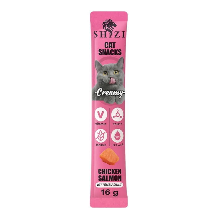 SHİZİ TAVUKLU VE SOMONLU BAĞIŞIKLIĞI GÜÇLENDİRİCİ SIVI KEDİ ÖDÜLÜ (16 G)