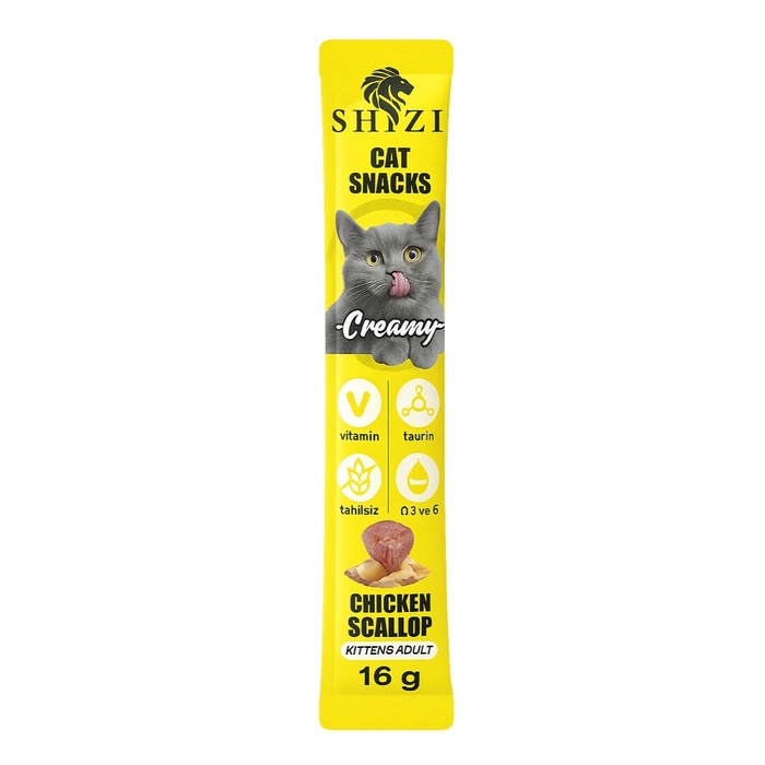 SHİZİ TAVUKLU VE DENİZ TARAKLI BAĞIŞIKLIĞI GÜÇLENDİRİCİ SIVI KEDİ ÖDÜLÜ (16 G)