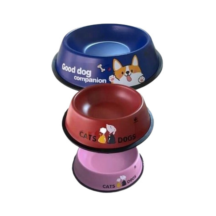 PET-Q 64 OZ RENKLİ ÇELİK MAMA KABI(30CM)