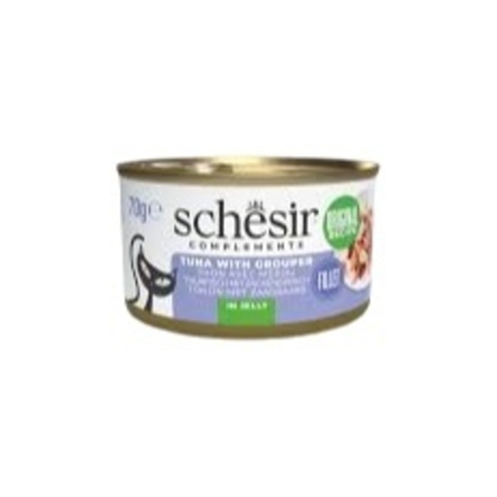 SCHESİR TAMAMLAYICI TON VE ORFOZ BALIKLI JÖLE İÇİNDE KEDİ KONSERVESİ 70G