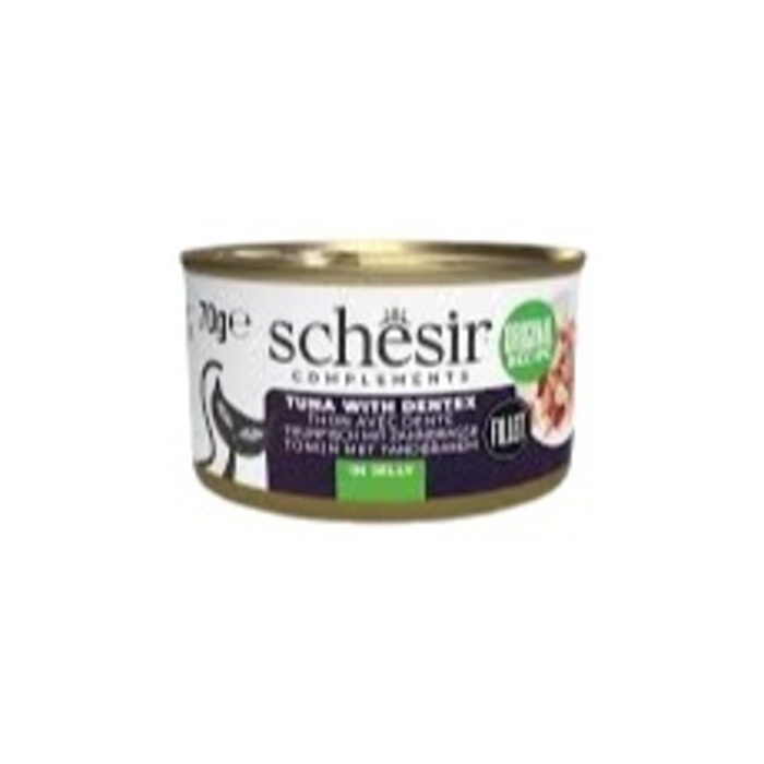 SCHESİR TAMAMLAYICI TON VE SİNARİT BALIKLI JÖLE İÇİNDE KEDİ KONSERVESİ 70G