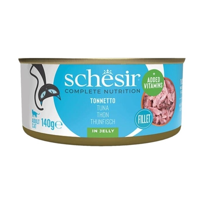 SCHESİR TAM VE DENGELİ TON BALIKLI JÖLE İÇİNDE KEDİ KONSERVESİ 140G