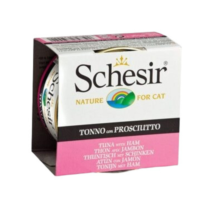 SCHESİR JELLY TON BALIĞI VE JAMBON JÖLE İÇİNDE YETİŞKİN KEDİ KONSERVESİ 85G