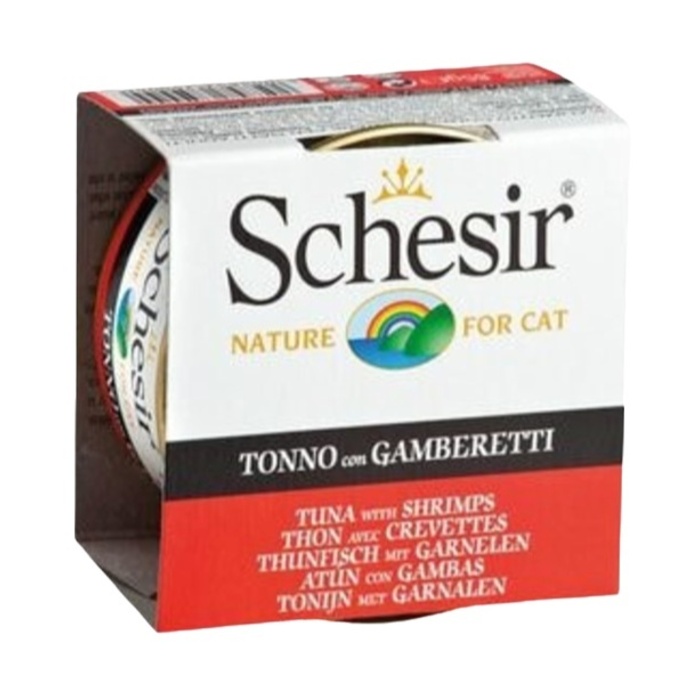 SCHESİR TON BALIKLI KARİDESLİ JÖLELİ KEDİ KONSERVESİ 85 GR