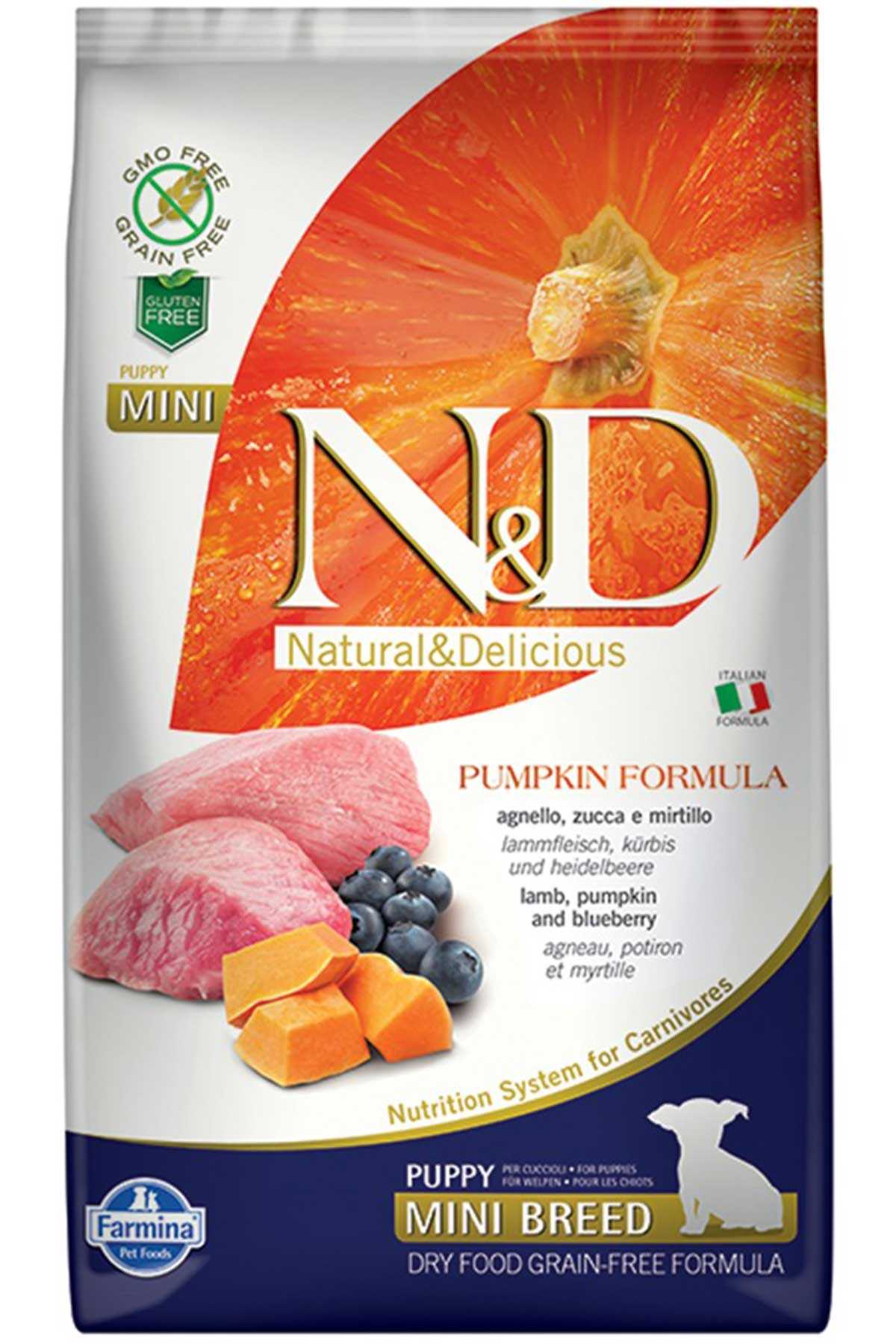 N&D BALKABAKLI KUZU ETLİ TAHILSIZ KÜÇÜK IRK YAVRU KÖPEK MAMASI 2.5 KG