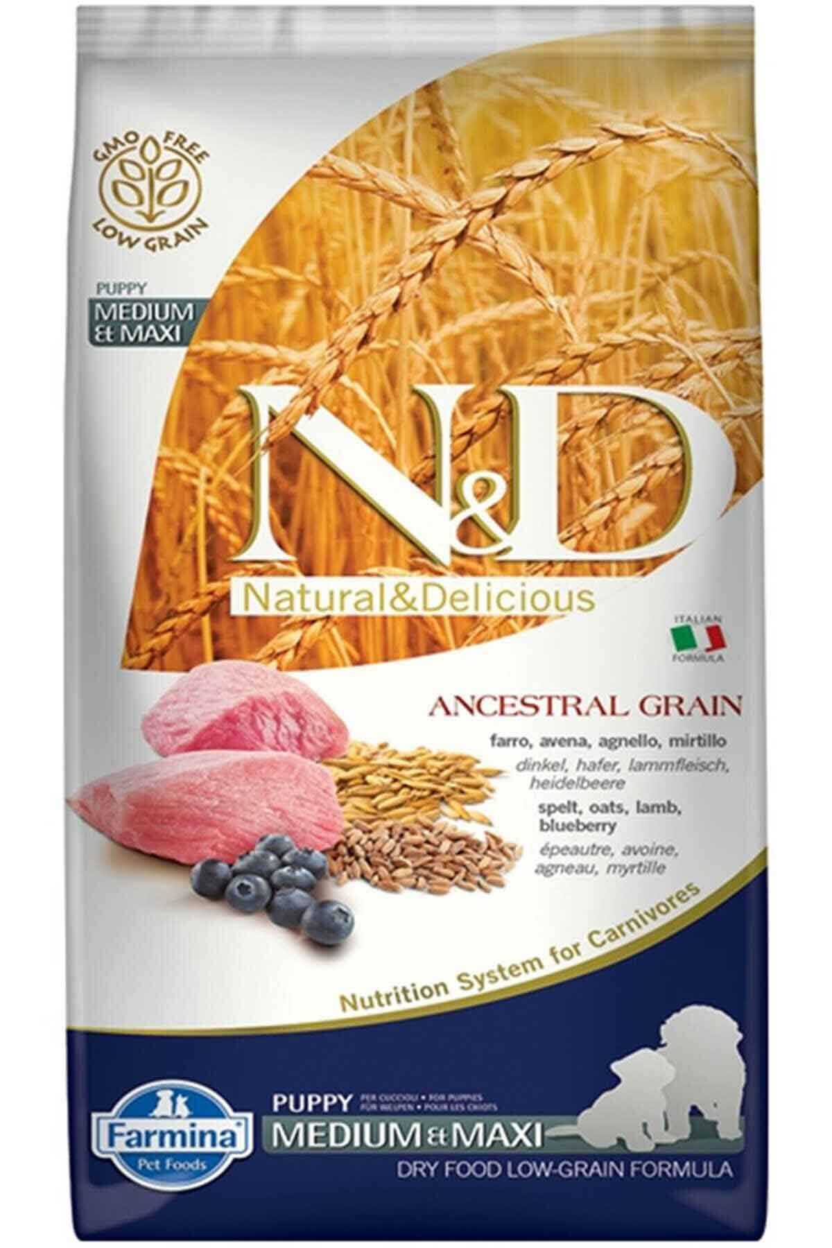 N&D ANCESTRAL GRAIN  KUZU, KILÇIKSIZ BUĞDAY, YULAF & YABANMERSİNİ PUPPY MEDIUM & MAXI