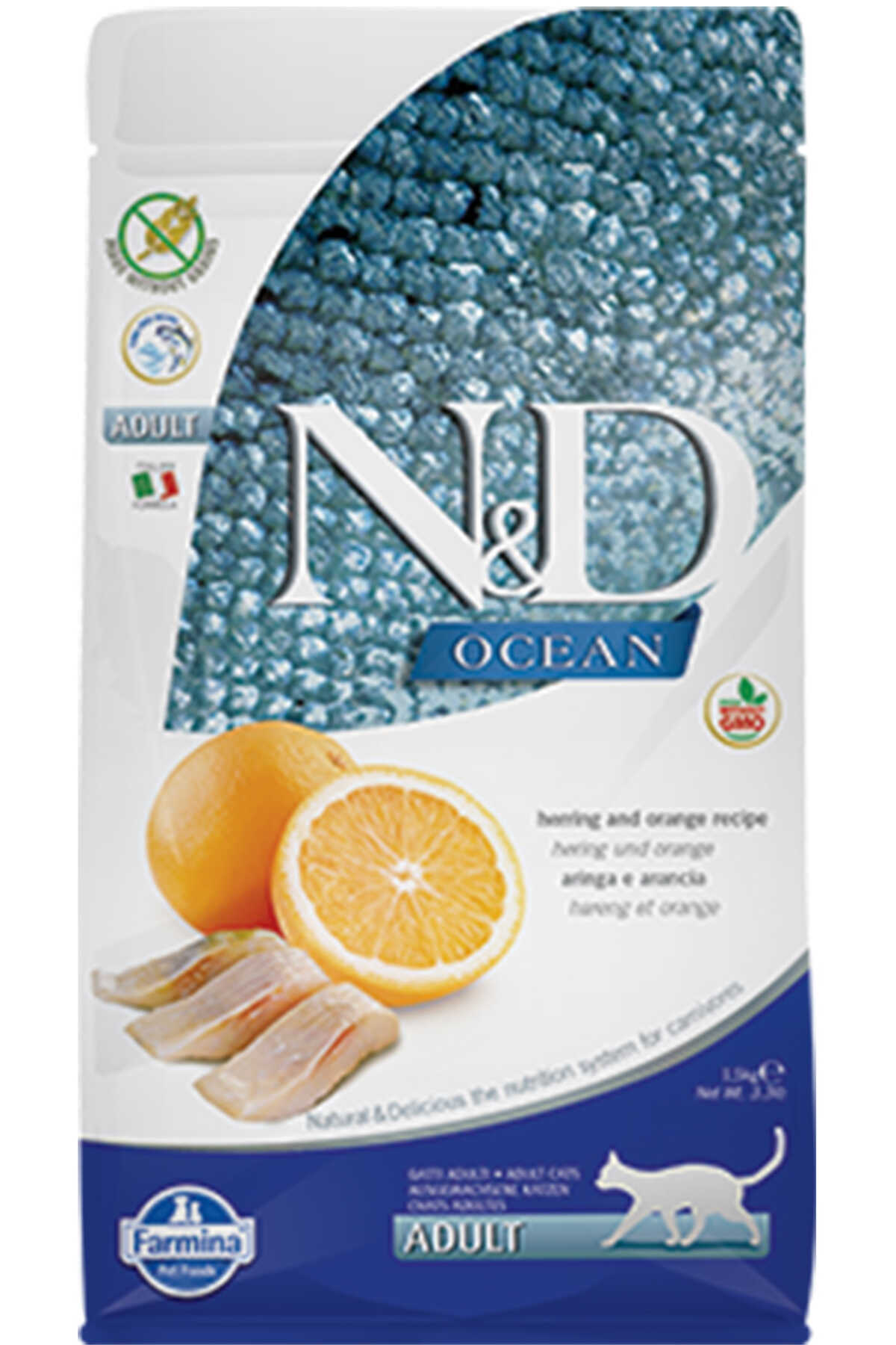 N&D OCEAN  RİNGA BALIĞI & PORTAKAL YETİŞKİN