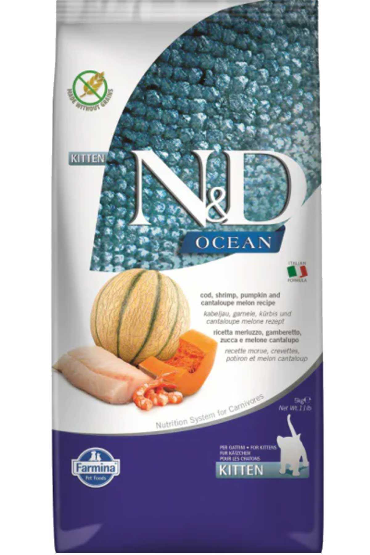 N&D OCEAN  MORİNA BALIĞI, KARİDES, BALKABAĞI & KAVUN