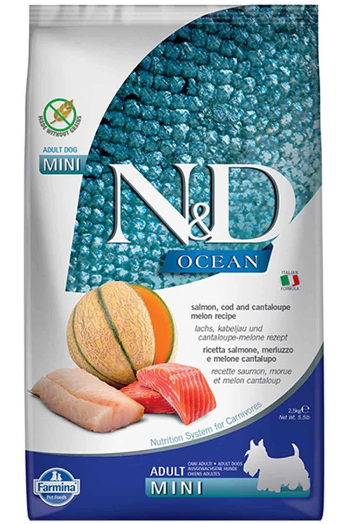 N&D OCEAN  SOMON, MORİNA BALIĞI & KAVUN YETİŞKİN MINI