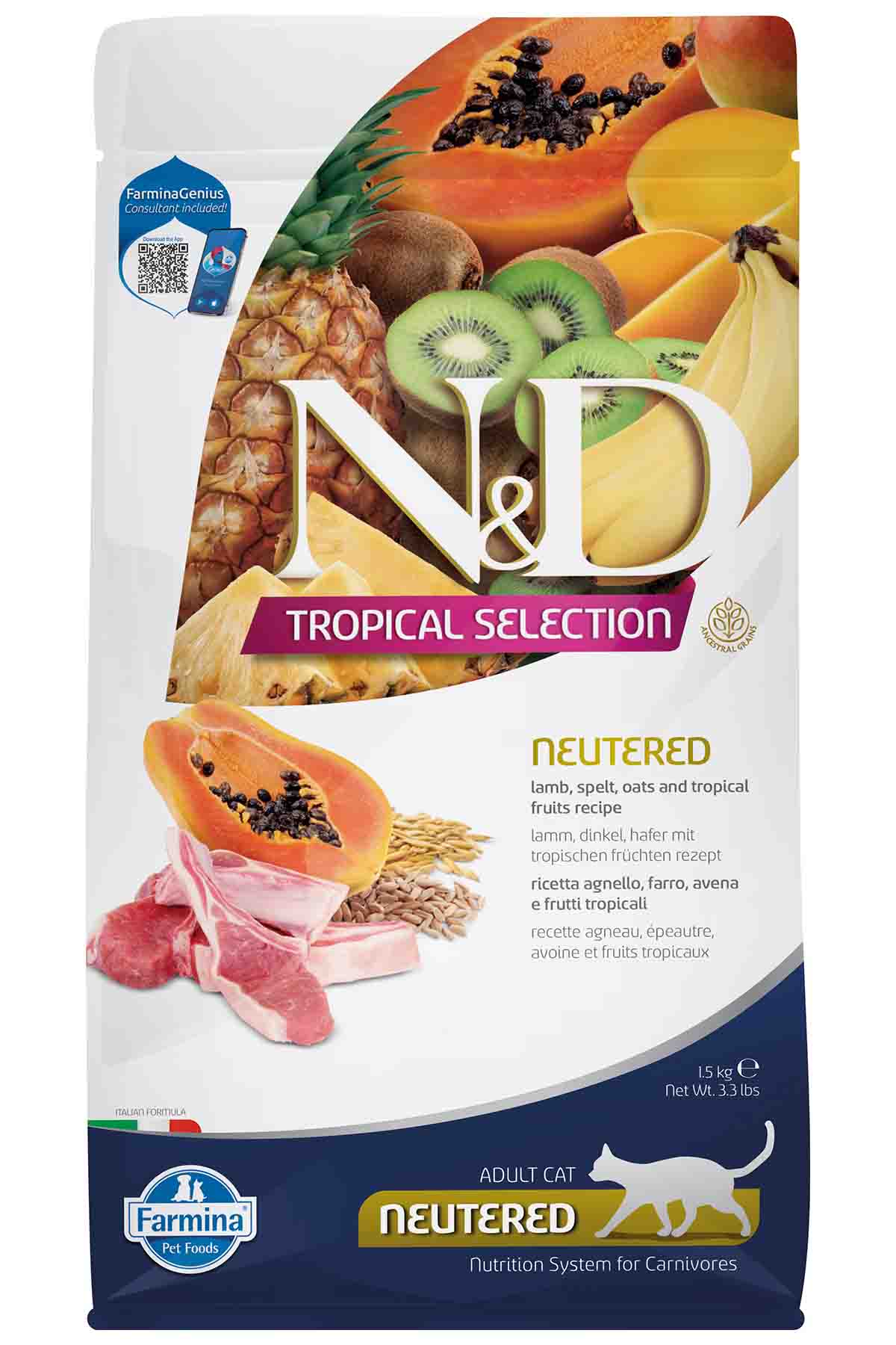N&D CAT  TROPICAL SELECTION KUZU KISIR 1,5 KG