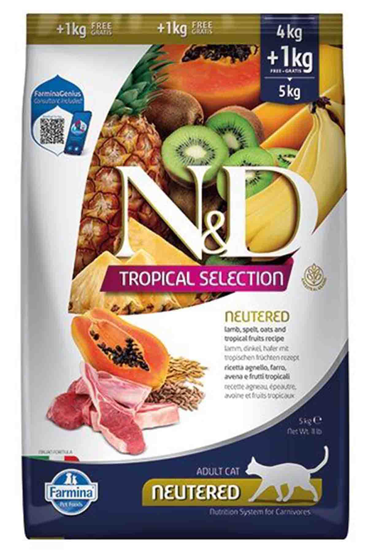 N&D CAT  TROPICAL SELECTION KUZU KISIR 4+1 KG