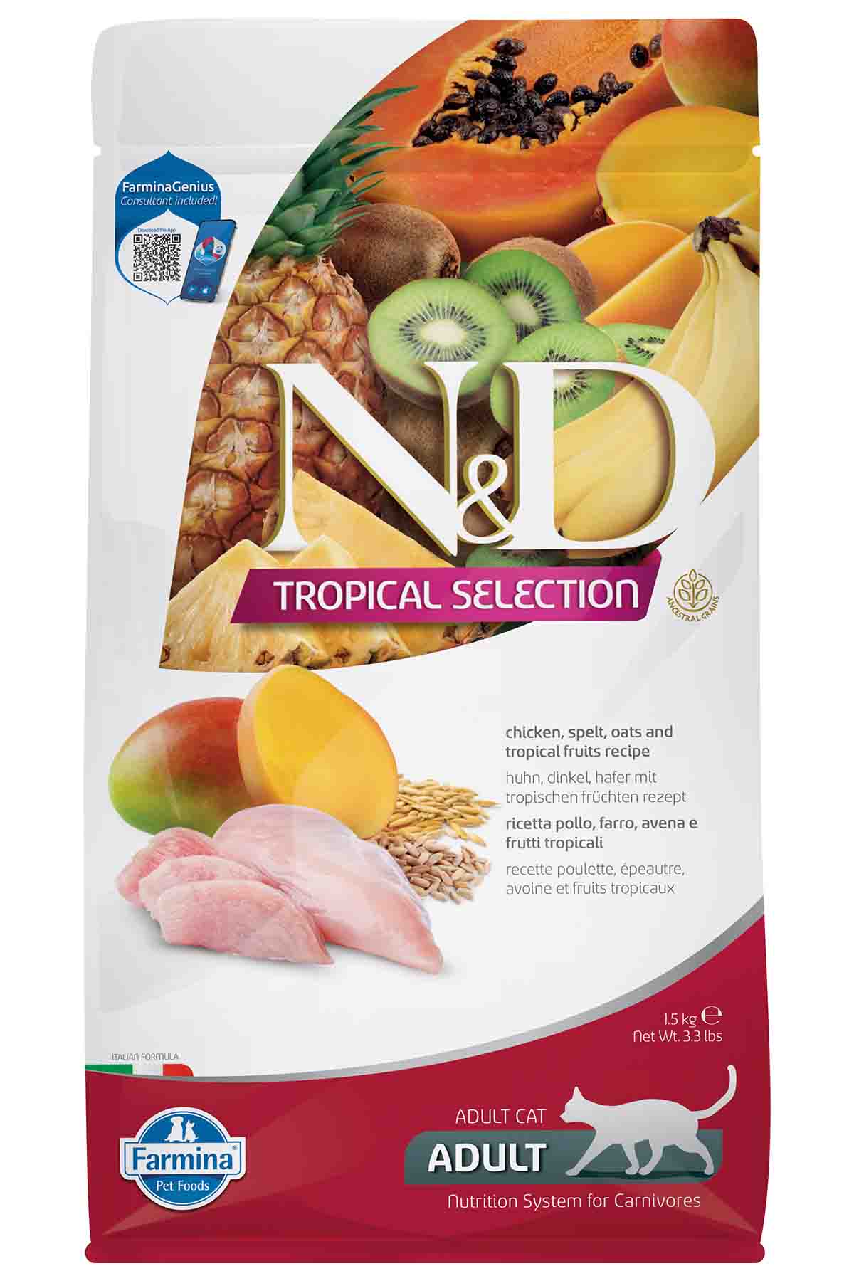 N&D CAT TROPICAL SELECTION TAVUK 1,5 KG