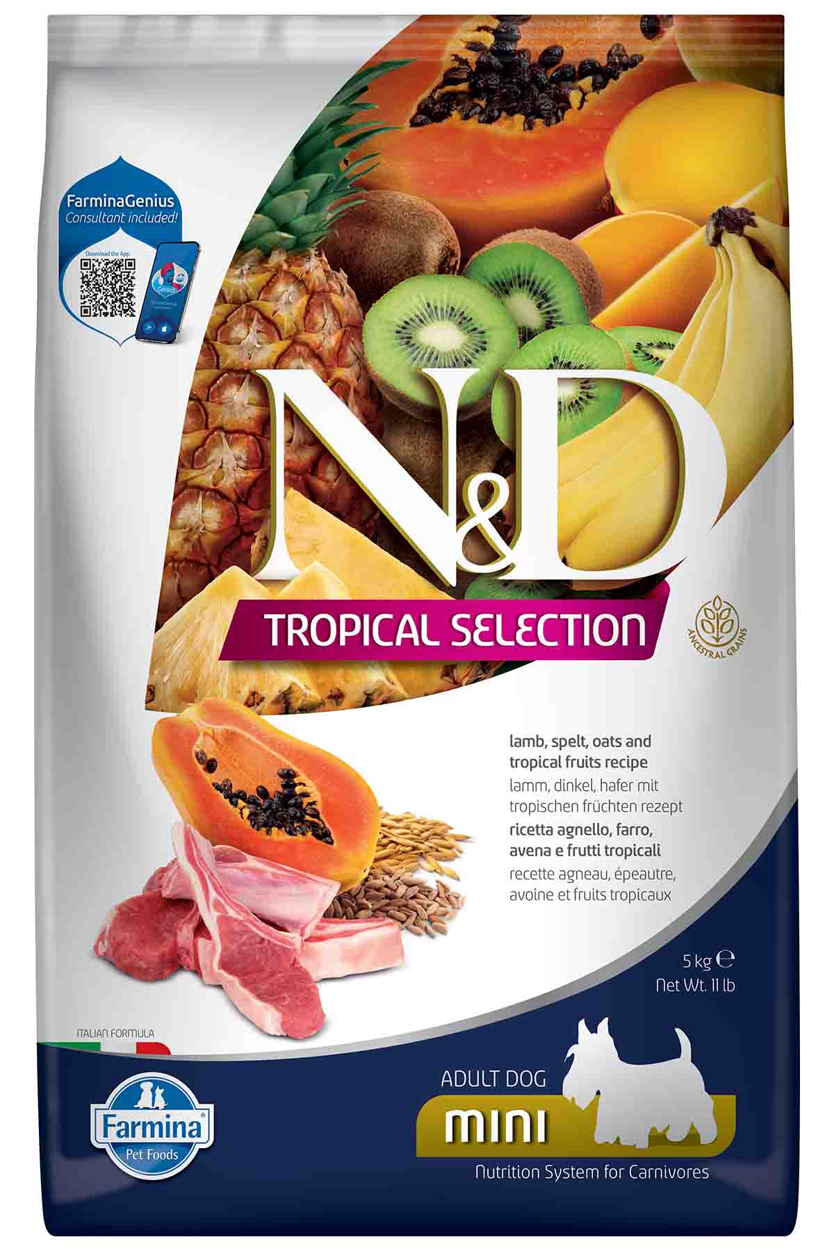 N&D DOG TROPICAL SELECTION KUZU YETİŞKİN MINI 5 KG