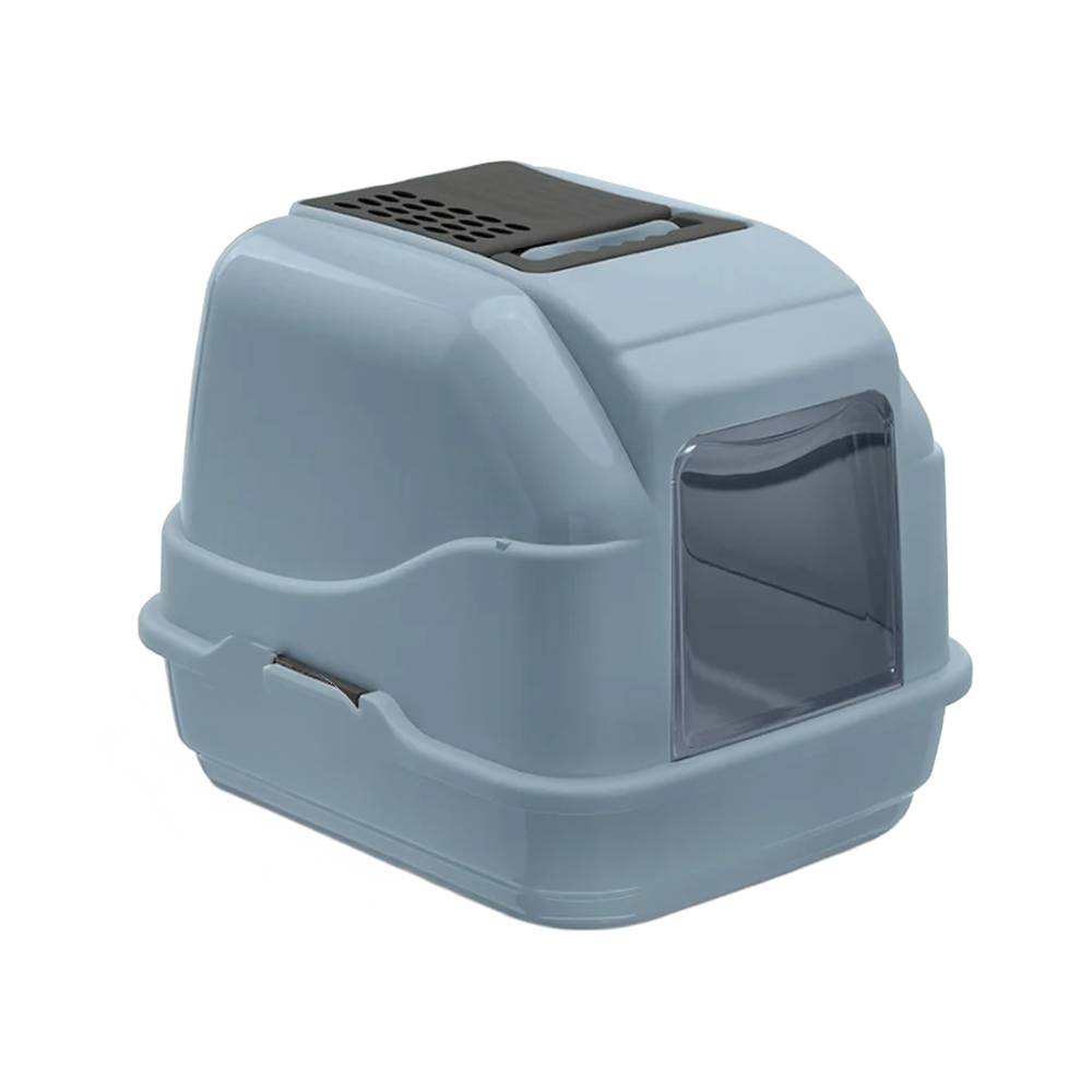 IMAC EASY CAT 2ND LIFE KAPALI KEDİ TUVALETİ MAVİ 50X40X40CM