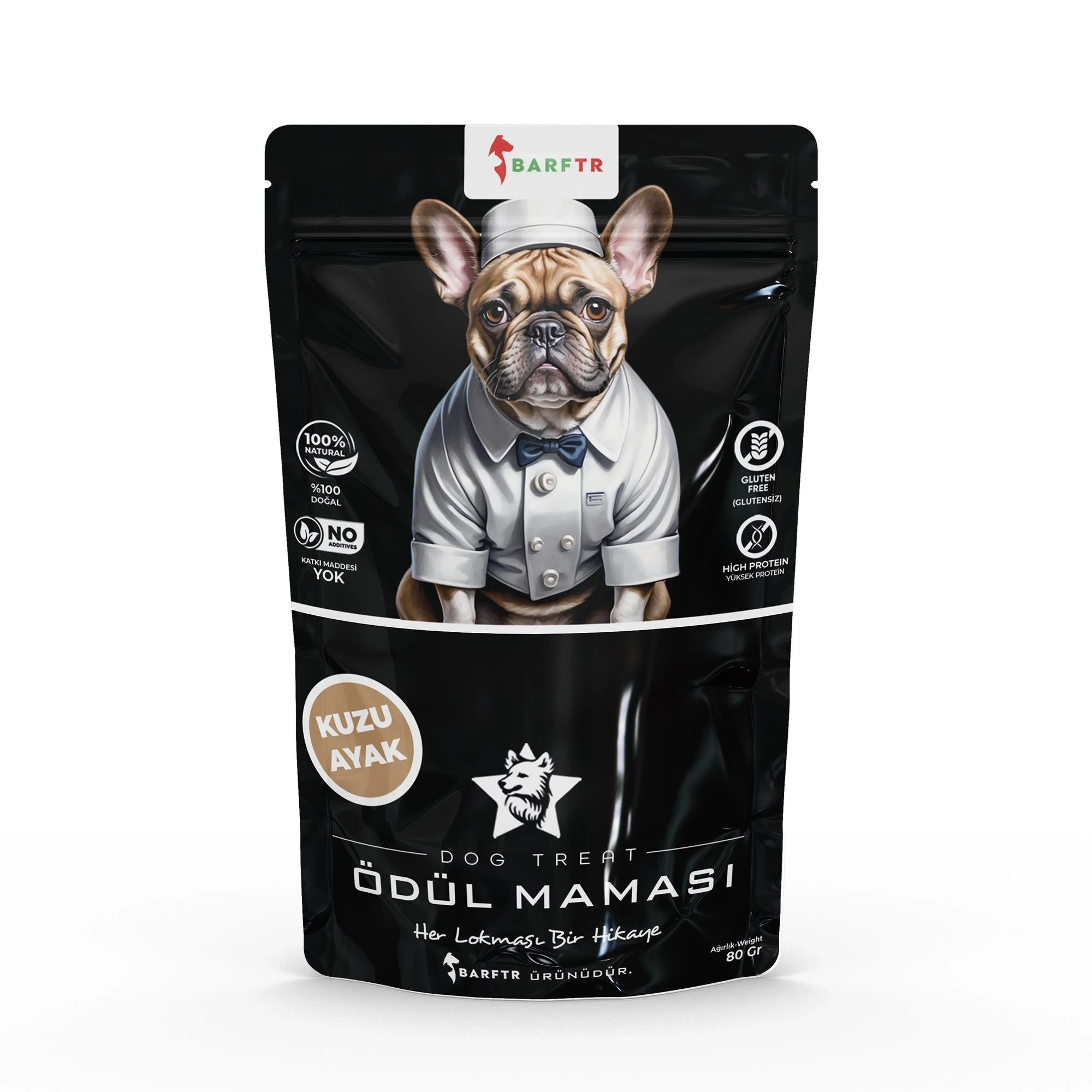 BARF KUZU AYAK ÇİĞNEMELİK ÖDÜL MAMASI 80 GRAM KÖPEKLER İÇİN