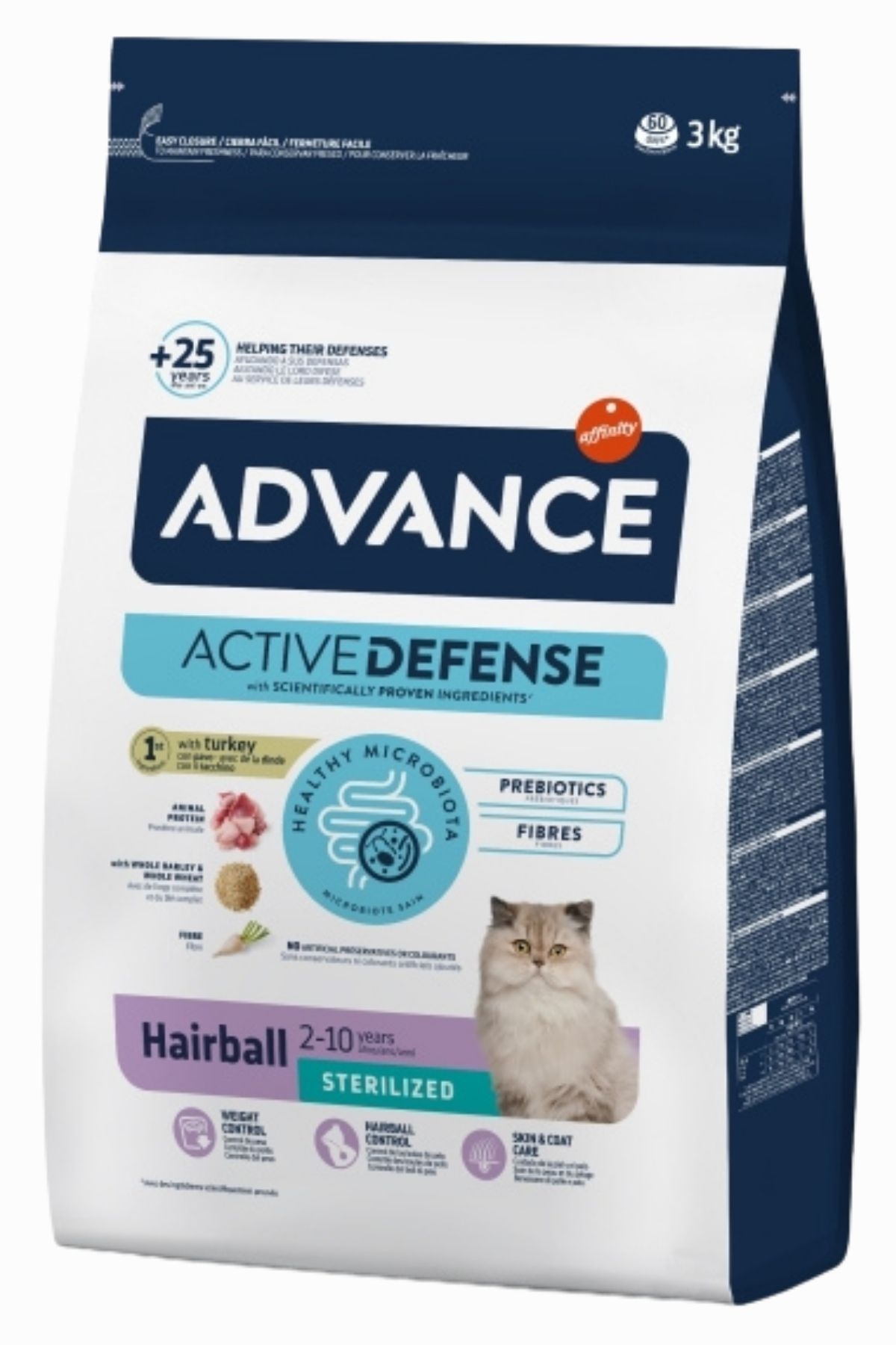 ADVANCE TÜY YUMAĞI ÖNLEYİCİ HİNDİLİ KISIRLAŞTIRILMIŞ KEDİ MAMASI 3KG