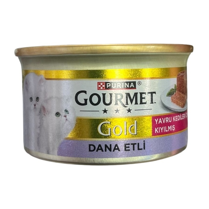 GOURMET GOLD KİTTEN MOUSSE VEAL DANA ETLİ YAVRU KEDİ KONSERVESİ 85GR