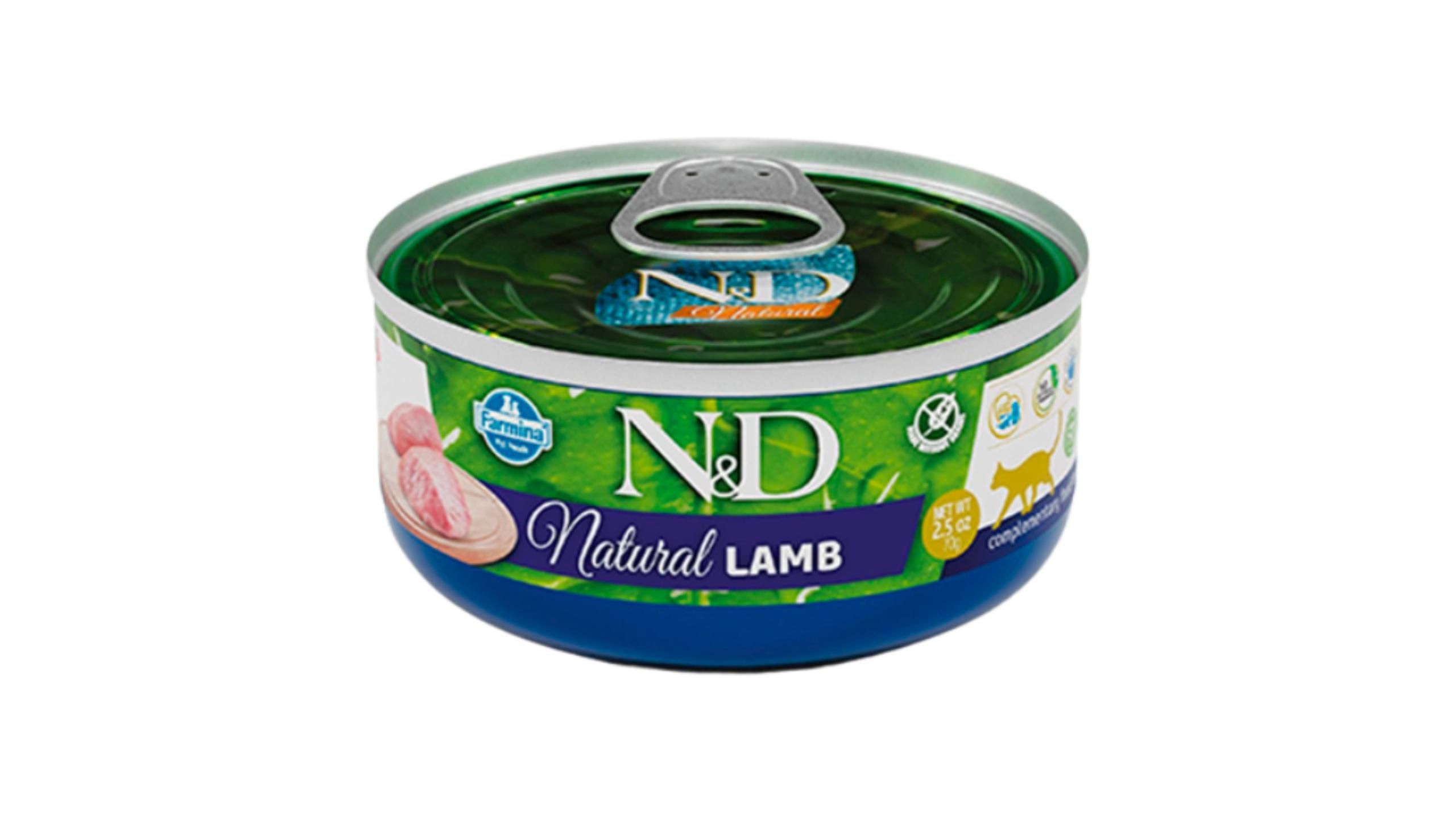 N&D NATURAL KUZU ETLİ YETİŞKİN KEDİ KONSERVESİ 70 GR