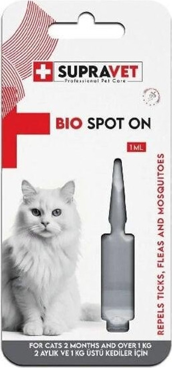 SUPRAVET KEDİ DERİ VE TÜY BAKIM YAĞ BİT PİRE KENE DIŞ P
