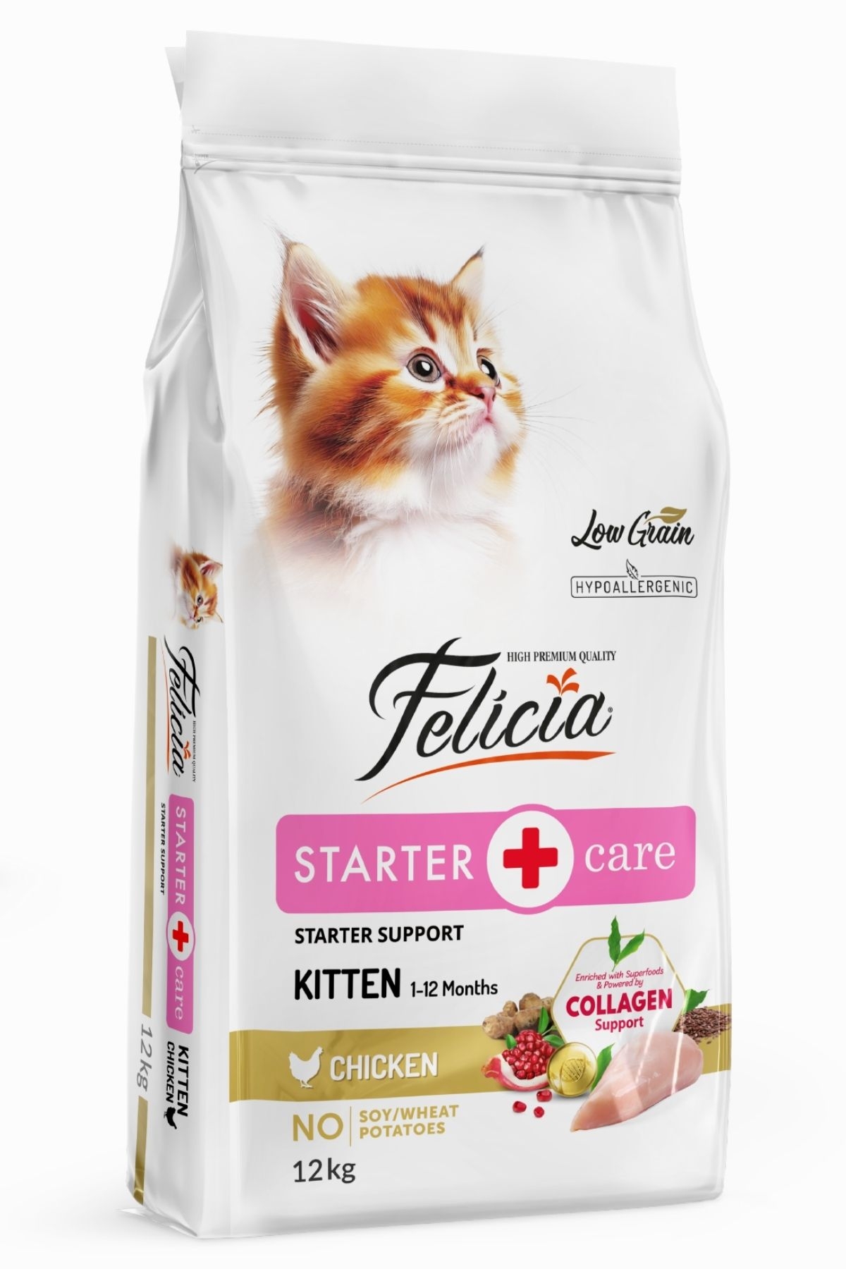 Felicia Starter Care Hipoalerjenik Az Tahıllı ve Tavuk Etli Yavru Kedi Maması (12 kg)