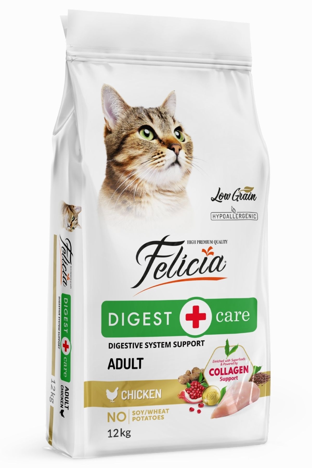Felicia Urinary Care Hipoalerjenik Az Tahıllı ve Tavuk Etli Yetişkin Kedi Maması (12 kg)