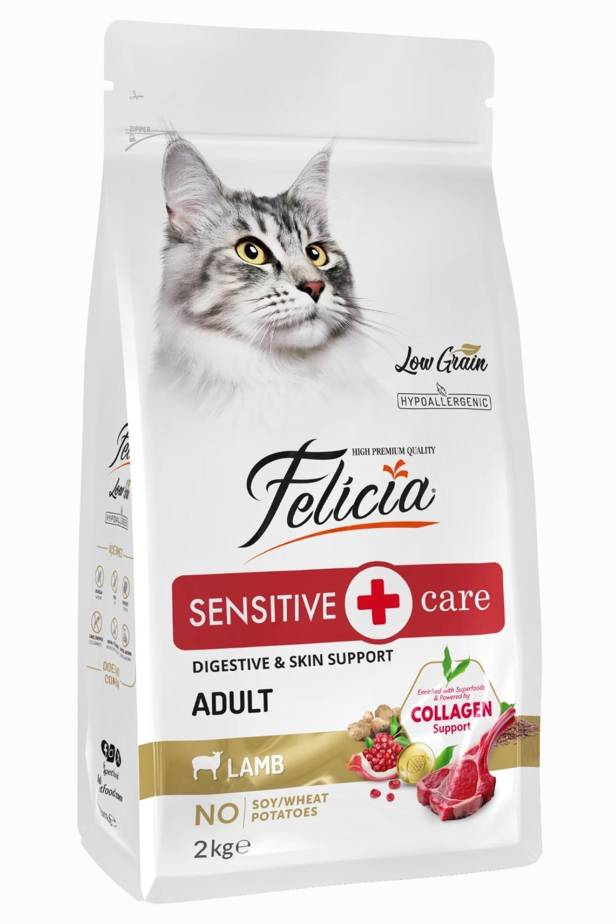 Felicia Hipoalerjenik Az Tahıllı Kuzu Etli Yetişkin Kedi Maması (2 kg)