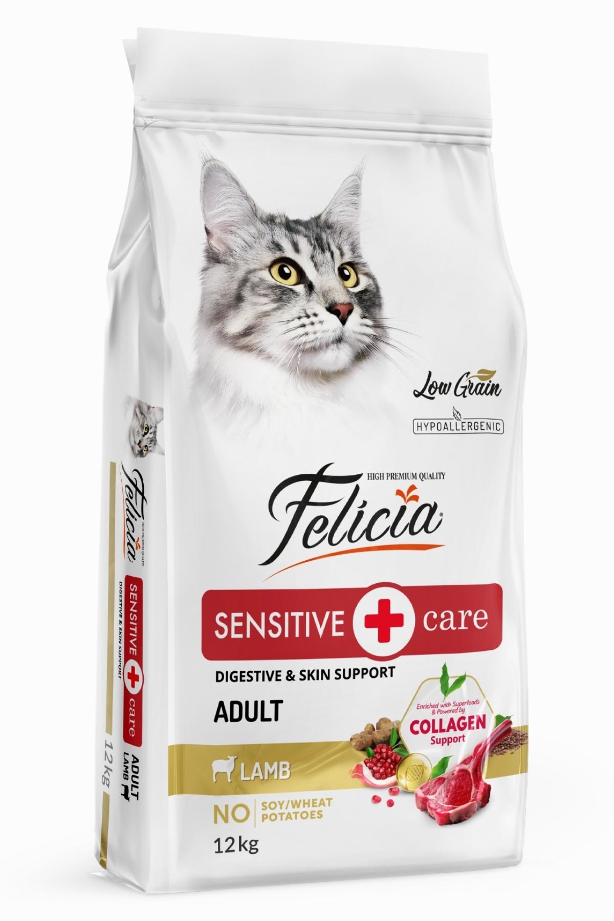 Felicia Sensetive Care Hipoalerjenik Az Tahıllı ve Kuzu Etli Yetişkin Kedi Maması (12 kg)