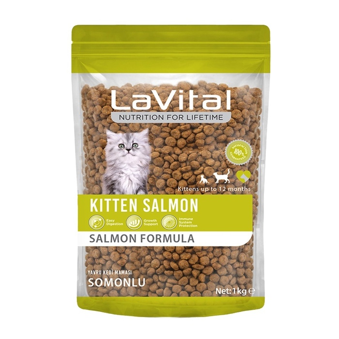 LAVİTAL SOMONLU YAVRU KEDİ MAMASI 1KG
