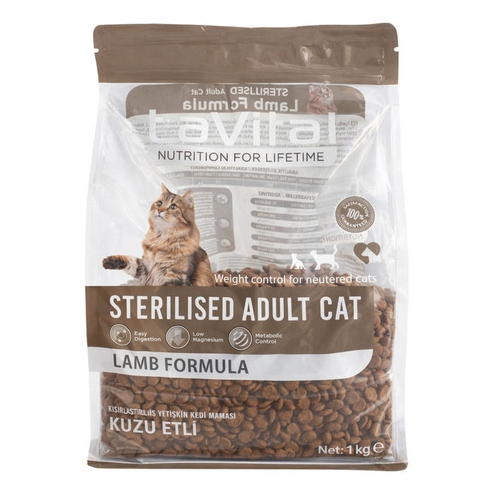 LAVİTAL KUZU ETLİ KISIRLAŞTIRILMIŞ (STERİLİSED)  YETİŞKİN KEDİ MAMASI 1KG