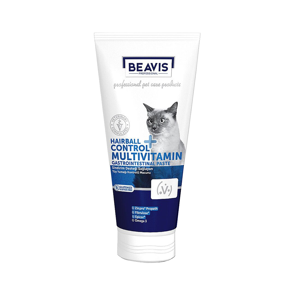 BEAVİS HAİRBALL & MULTİVİTAMİN & GASTROİNTESTİNAL KEDİ MALT PASTE GLUTENSİZ 75 ML - 6 ADET