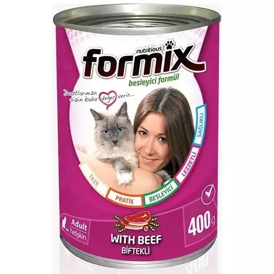 PET QUATRO BİFTEKLİ KEDİ KONSERVE MAMASI 400GR