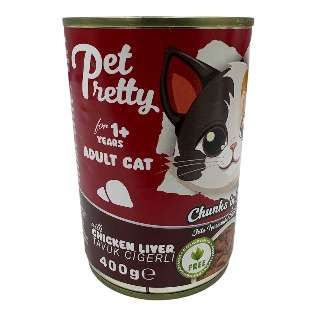 PET QUATRO YETİŞKİN KEDİ KONSERVESİ TAVUK CİĞER 400GR